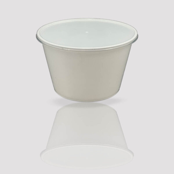 1500ml round plastic container white