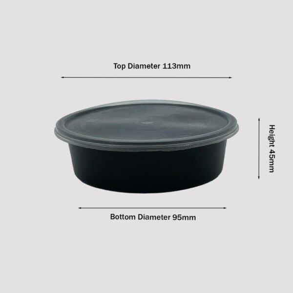 plastic-container-250ml-round-black-size