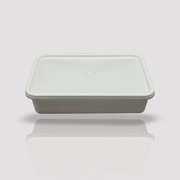 plastic container 500ml rectangle white