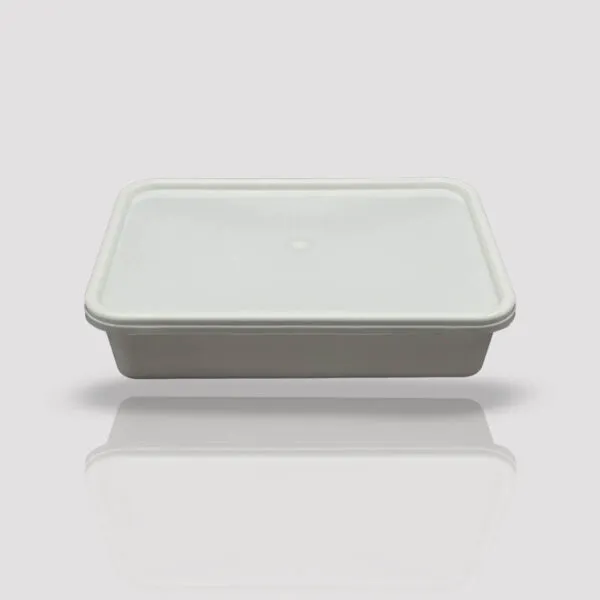 plastic container 500ml rectangle white