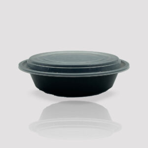 plastic container with lid r024 750ml round black