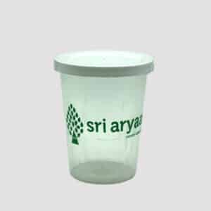 250ml Plastic Glass with Lid