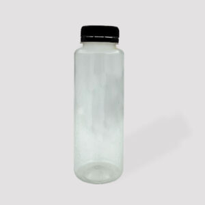 500ml PET bottle black colour lid and bottom transparent