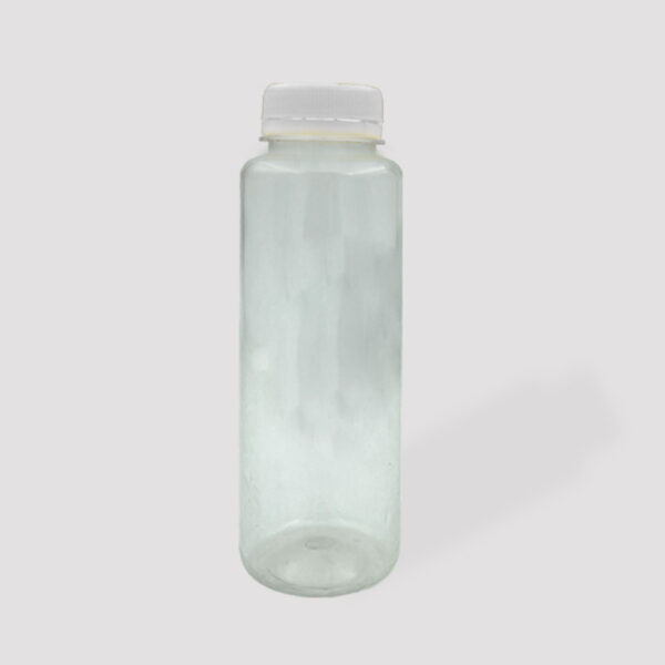500ml PET bottle white colour lid and transparent bottom