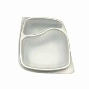 2 Compartment Plastic Meal Tray