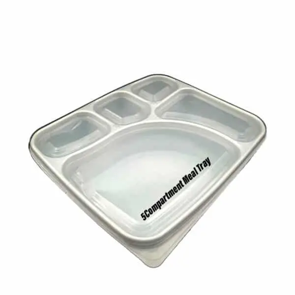 5 Cp Meal Tray Whiite