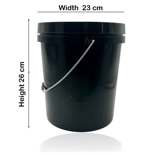 Black Plastic 10Kg Biryani Bucket